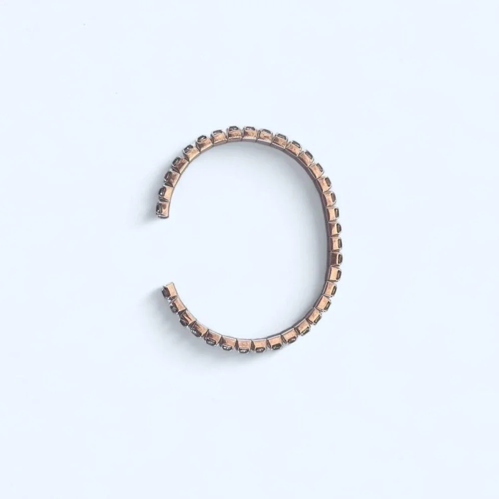 Silver crystal tennis bracelet‎